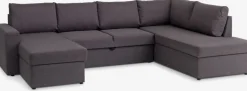 MARSLEVCanapé d'angle convertible MARSLEV gris foncé