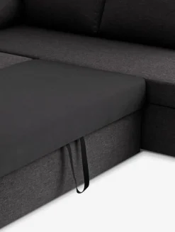 MARSLEVCanapé d'angle convertible MARSLEV gris foncé