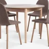 MARSTRAND + EJSTRUPMARSTRAND Ø110 table coloris chêne + 4 EJSTRUP chaises sable