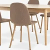 MARSTRAND + EJSTRUPMARSTRAND L200/280 table col. chêne +4 EJSTRUP chaises sable