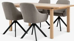 MEJLSKOV + ROSTRUPMEJLSKOV L180 table chêne naturel + 4 ROSTRUP chaises sable