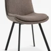 MELBYChaise MELBY tissu brun clair/noir