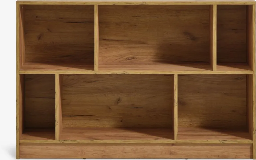 MOSBJERGBibliothèque MOSBJERG 6 tablettes coloris chêne naturel