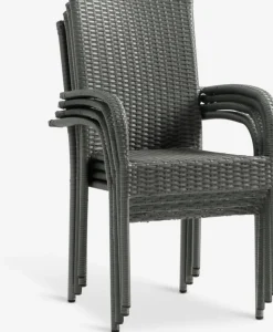 MOSS + GUDHJEMMOSS L214/315 table + 4 GUDHJEM chaises gris