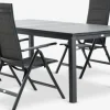 MOSS + MYSENMOSS L214/315 table + 4 MYSEN chaises gris
