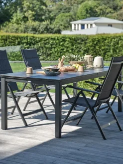 MOSS + MYSENMOSS L214/315 table + 4 MYSEN chaises gris