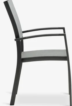 MOSS + STRANDBYMOSS L214/315 table + 4 STRANDBY chaises gris