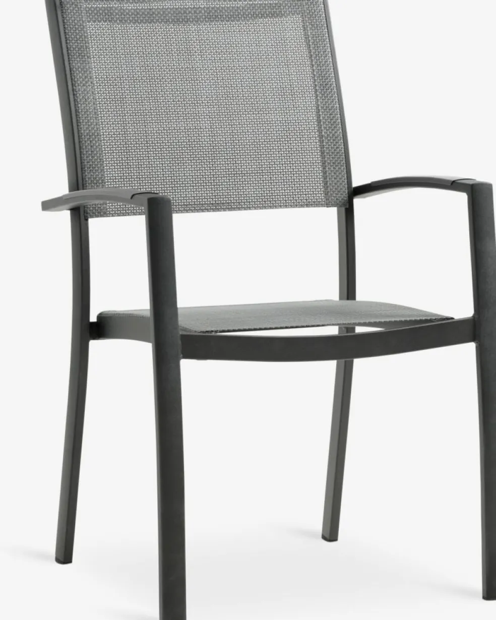 MOSS + STRANDBYMOSS L214/315 table + 4 STRANDBY chaises gris