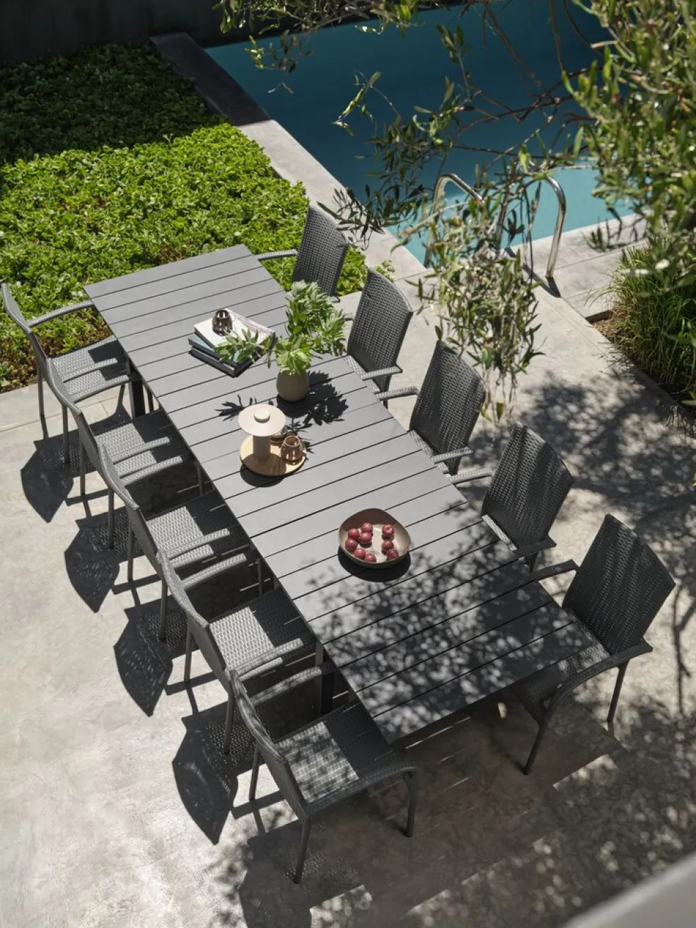 MOSSTable de jardin MOSS l95xL214/315 gris