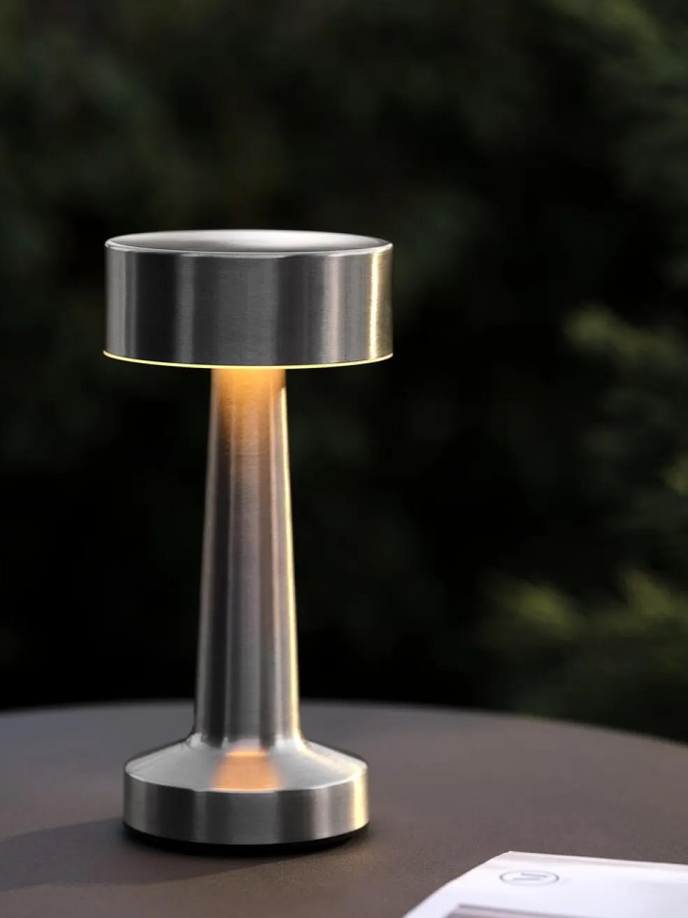 MUSVITLampe de table rechargeable MUSVIT Ø11xH21cm chrome