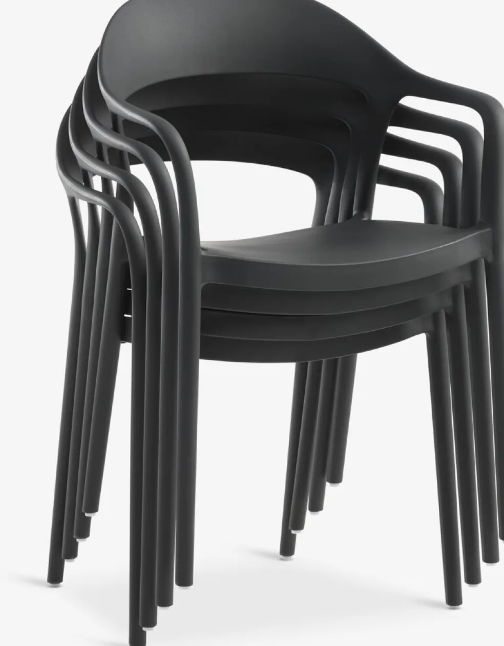 NANNESTADChaise empilable NANNESTAD gris foncé
