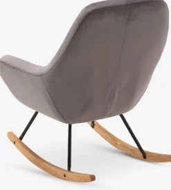 NEBELFauteuil à bascule NEBEL velours gris