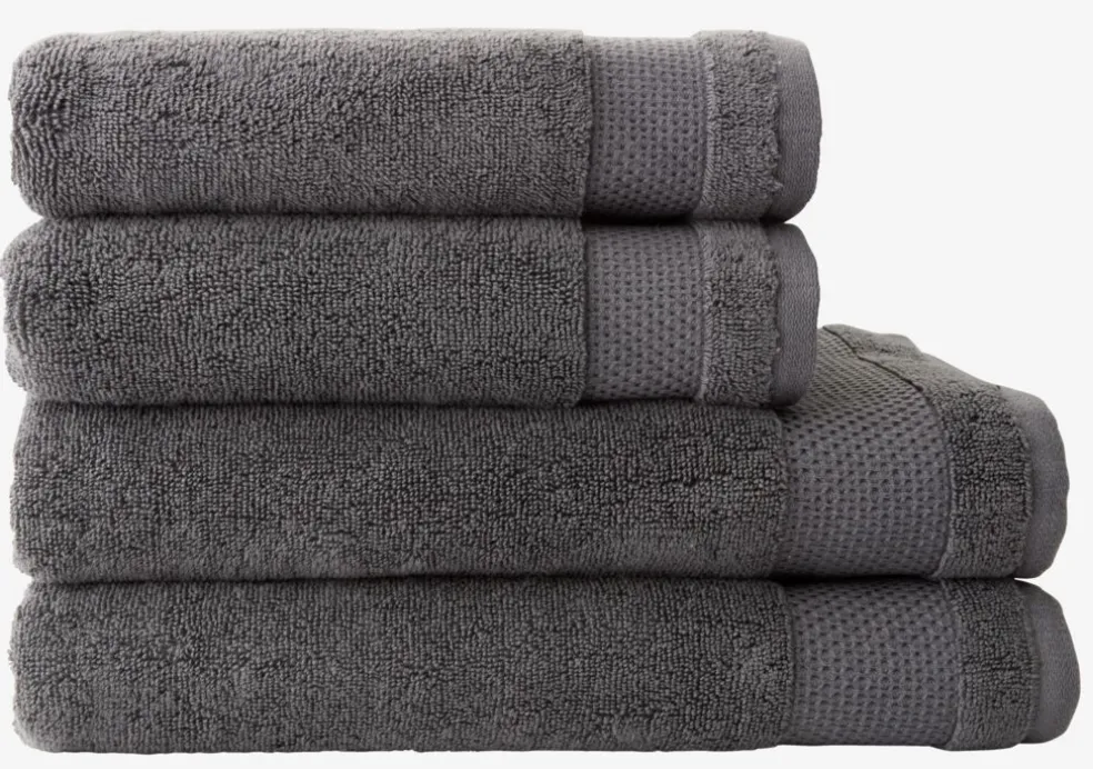 NORAGoldServiette de toilette NORA 50x100 gris anthracite