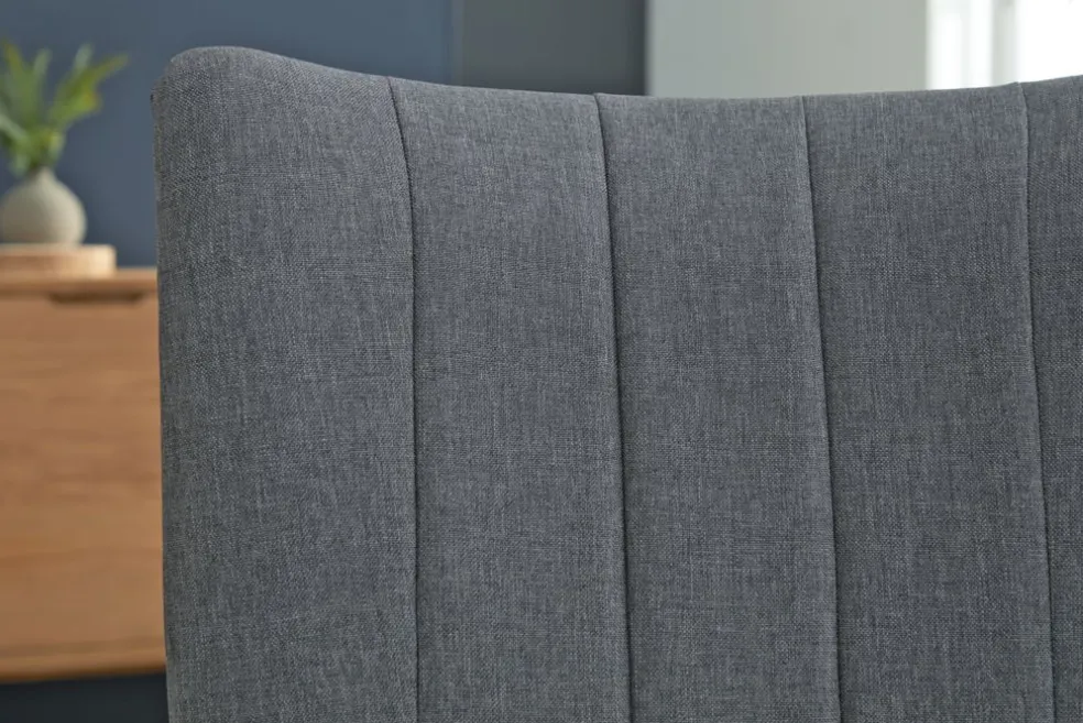 NORDRUPChaise NORDRUP tissu gris/naturel