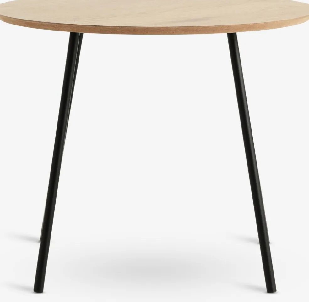 NYBOBout de canapé NYBO Ø55 coloris chêne chaud/noir