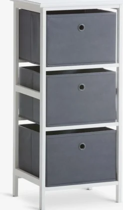 ODBYCommode 3 boîtes ODBY blanc/gris