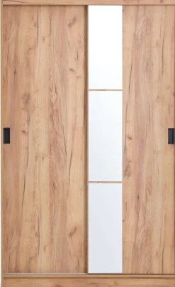 ODDERArmoire ODDER 120x201 a/miroir coloris chêne naturel