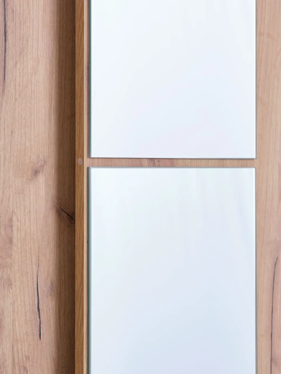 ODDERArmoire ODDER 179x201 a/miroir coloris chêne naturel