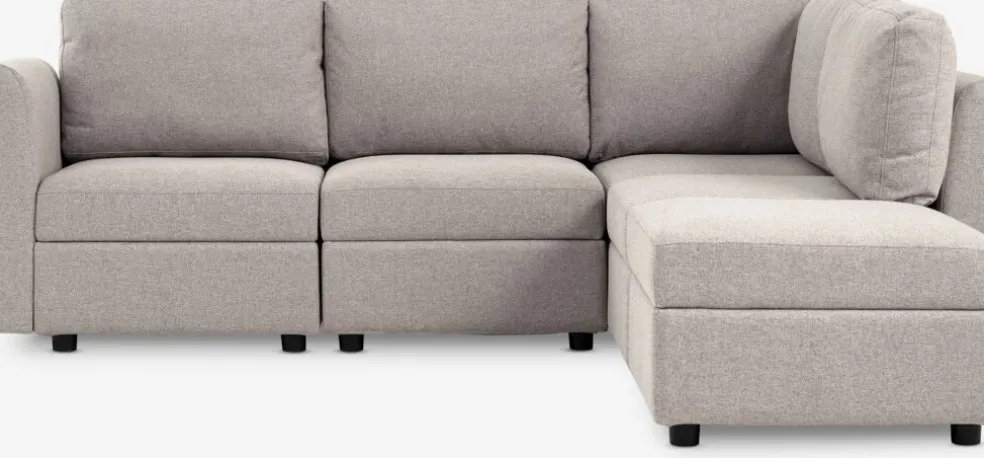 OKSBYCanapé modulable OKSBY 5pers. extrémité a/rangement sable