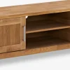 OLDEMeuble TV OLDE 150 cm 2 portes 1 étagère chêne naturel