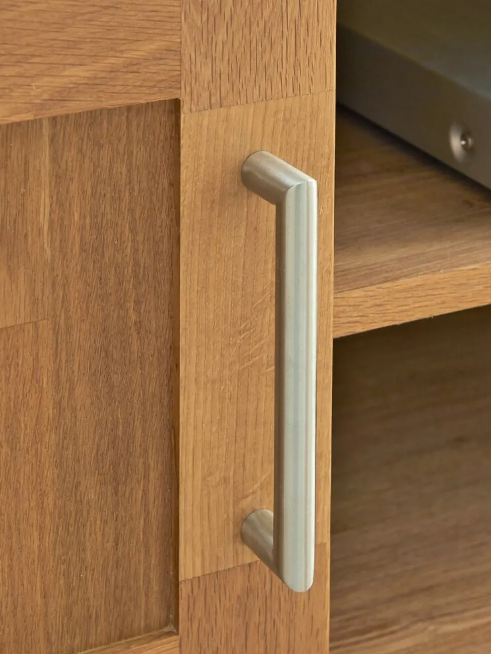 OLDEMeuble TV OLDE 200 cm 2 portes 1 étagère chêne naturel