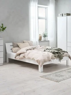 OLSKERCadre de lit OLSKER 140x190 blanc