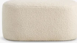 OREBOPouf OREBO 84x45 tissu teddy blanc cassé