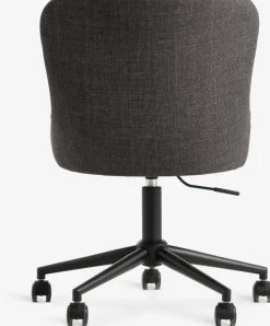 PEBRINGEChaise de bureau PEBRINGE tissu gris foncé/noir