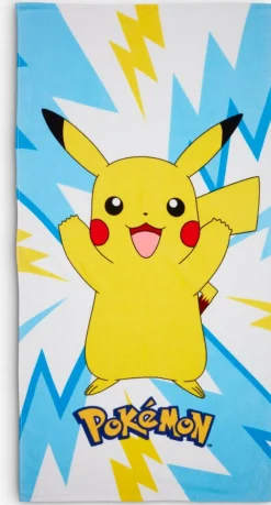 POKEMONGoldDrap de douche POKEMON 70x140