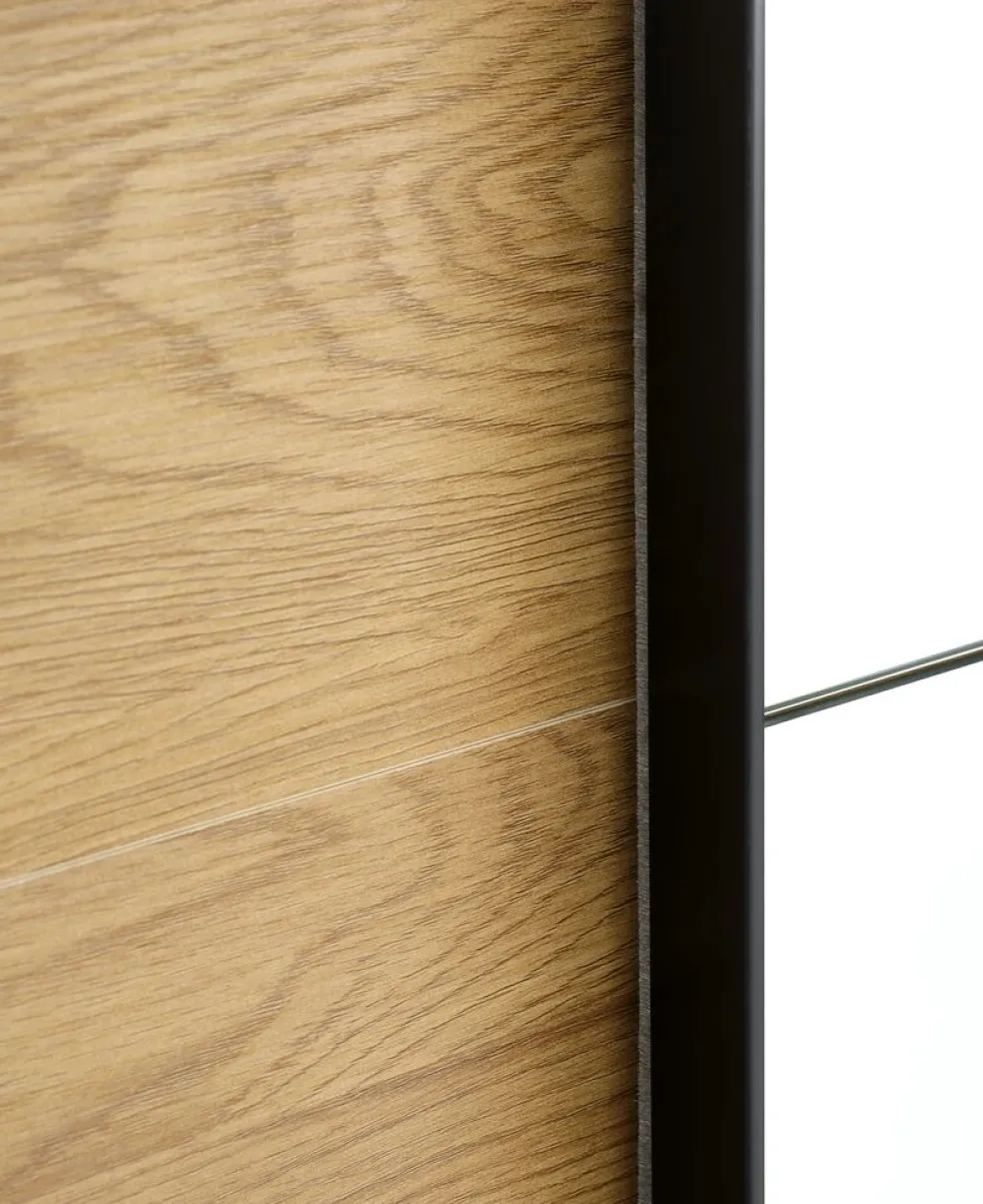 RABERGArmoire RABERG 150x200 a/miroir coloris chêne chaud