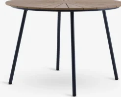 RANGSTRUP + NABERANGSTRUP Ø110 table naturel/noir + 4 NABE chaises empil. n.