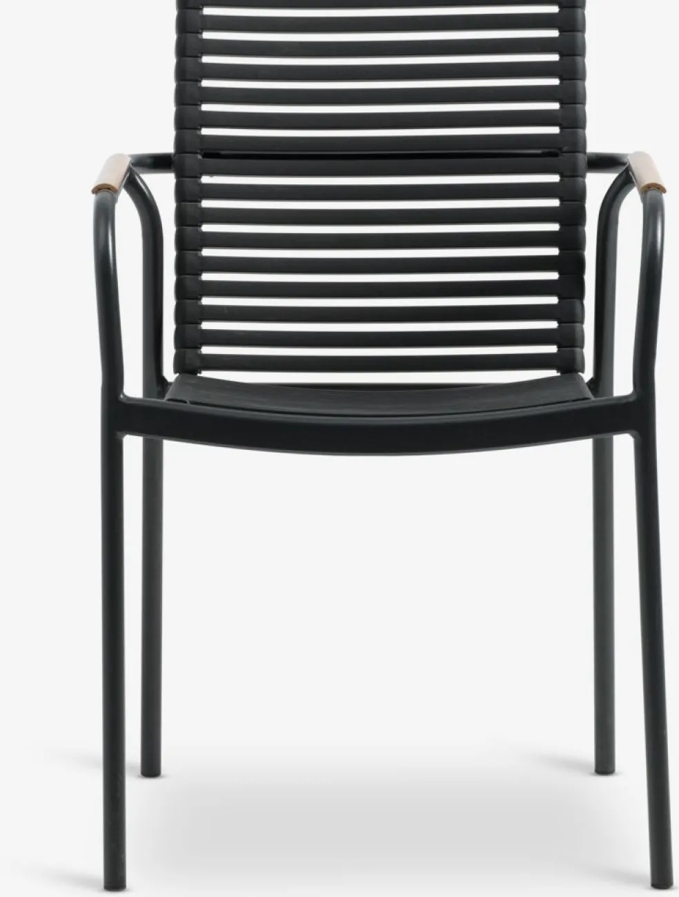 RANGSTRUP + NABERANGSTRUP Ø110 table naturel/noir + 4 NABE chaises empil. n.