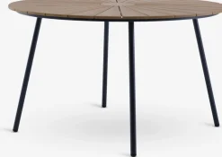 RANGSTRUP + NABERANGSTRUP Ø130 table naturel/noir + 4 NABE chaises noir