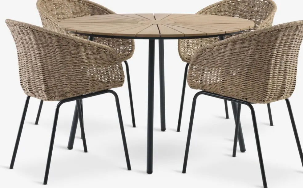 RANGSTRUP + TUERNERANGSTRUP Ø110 table + TUERNE chaises naturel