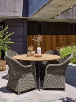 RANGSTRUPTable de jardin RANGSTRUP Ø130 naturel/noir