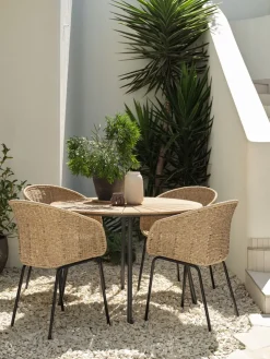 RANGSTRUPTable de jardin RANGSTRUP Ø110 naturel/noir