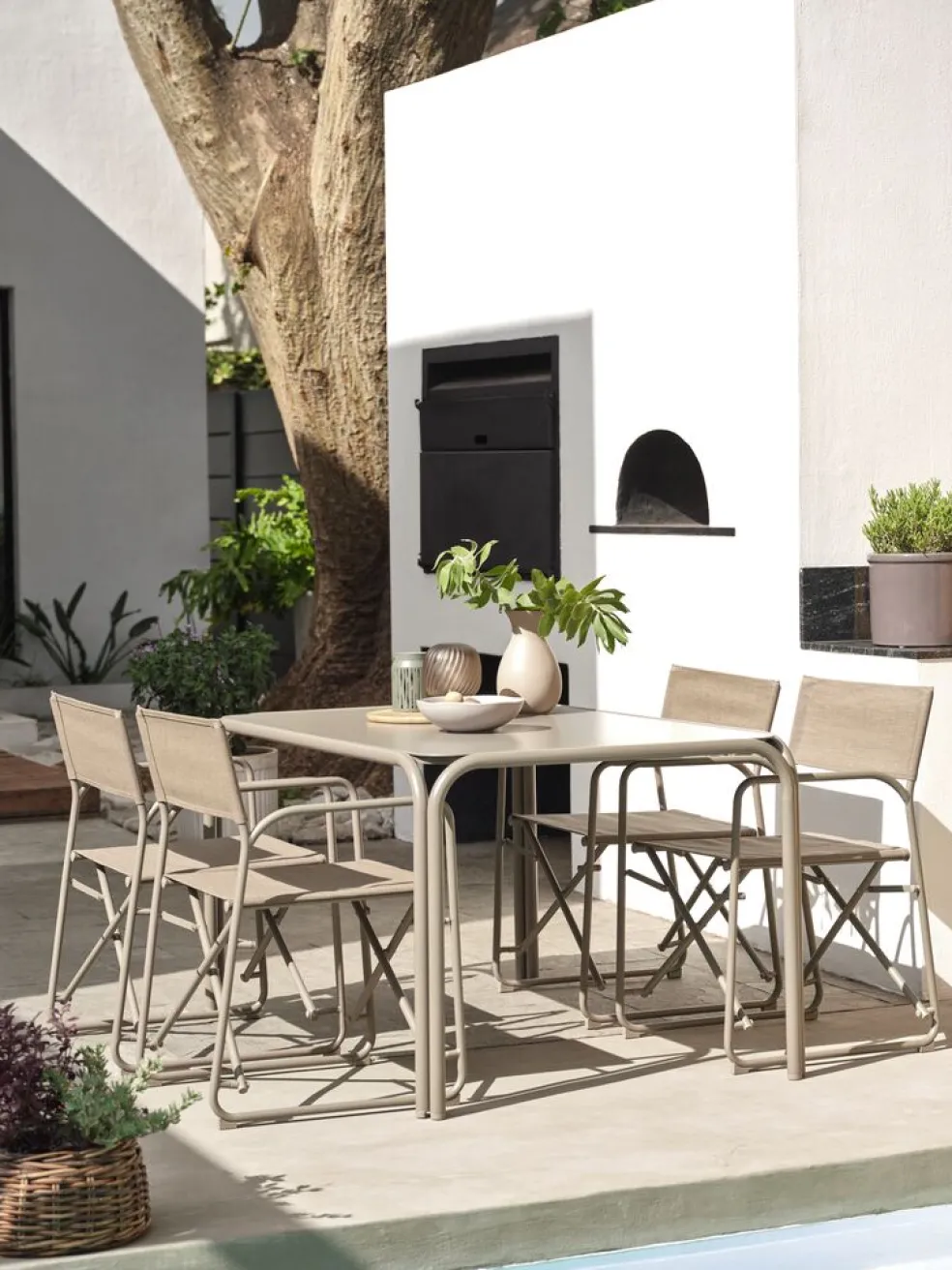 RAUMA + LIFJELLRAUMA L140 table + 4 LIFJELL chaises sable foncé