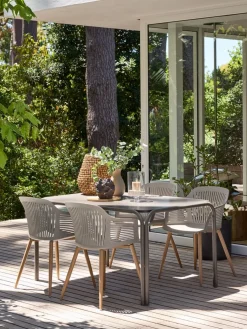RAUMATable de jardin RAUMA l90xL140 sable foncé