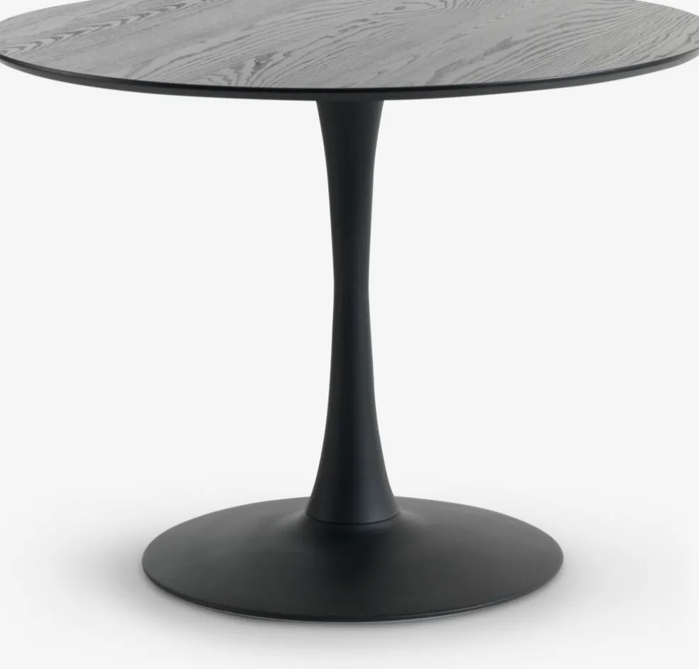 RINGSTEDTable RINGSTED Ø100 placage frêne noir