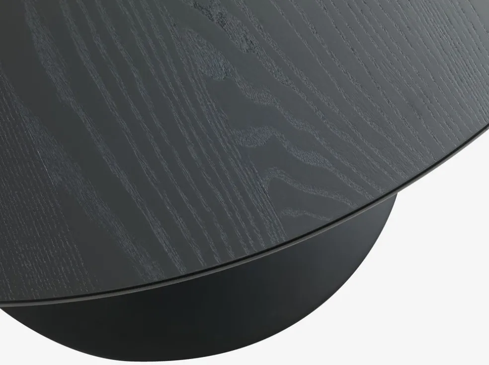 RINGSTEDTable RINGSTED Ø100 placage frêne noir