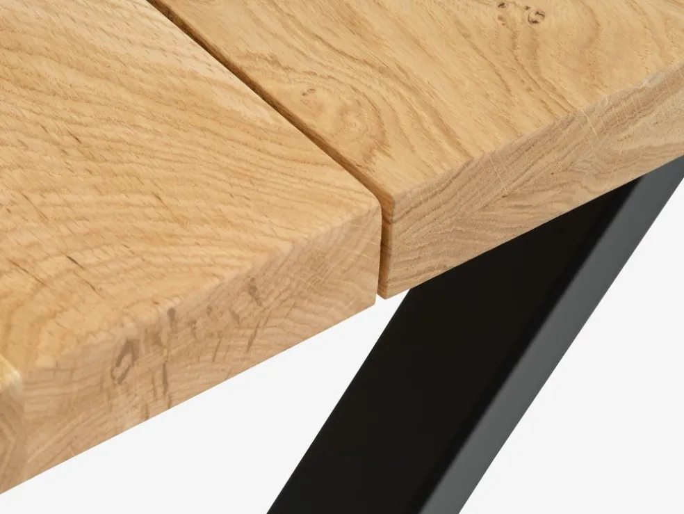 ROSLEVTable ROSLEV 80x140 chêne naturel/noir
