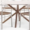 SANDVIG + TAGMARKSANDVIG Ø120 table + 4 TAGMARK chaiess beige