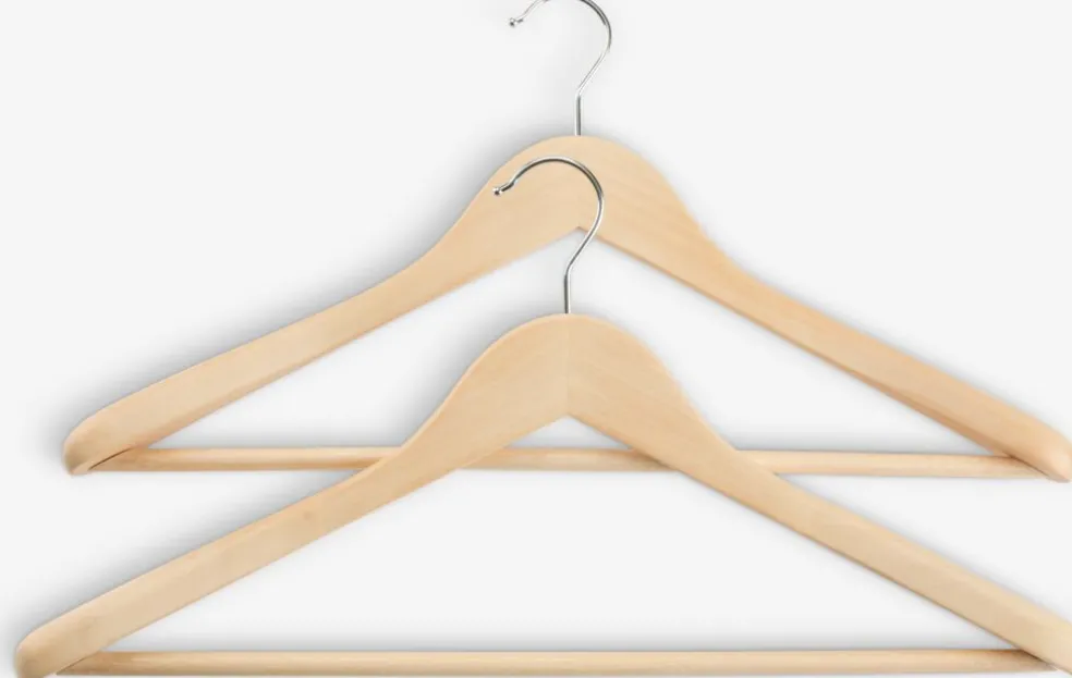 SIGFRIDCintres SIGFRID L45cm bois p/manteau 2pcs/pqt