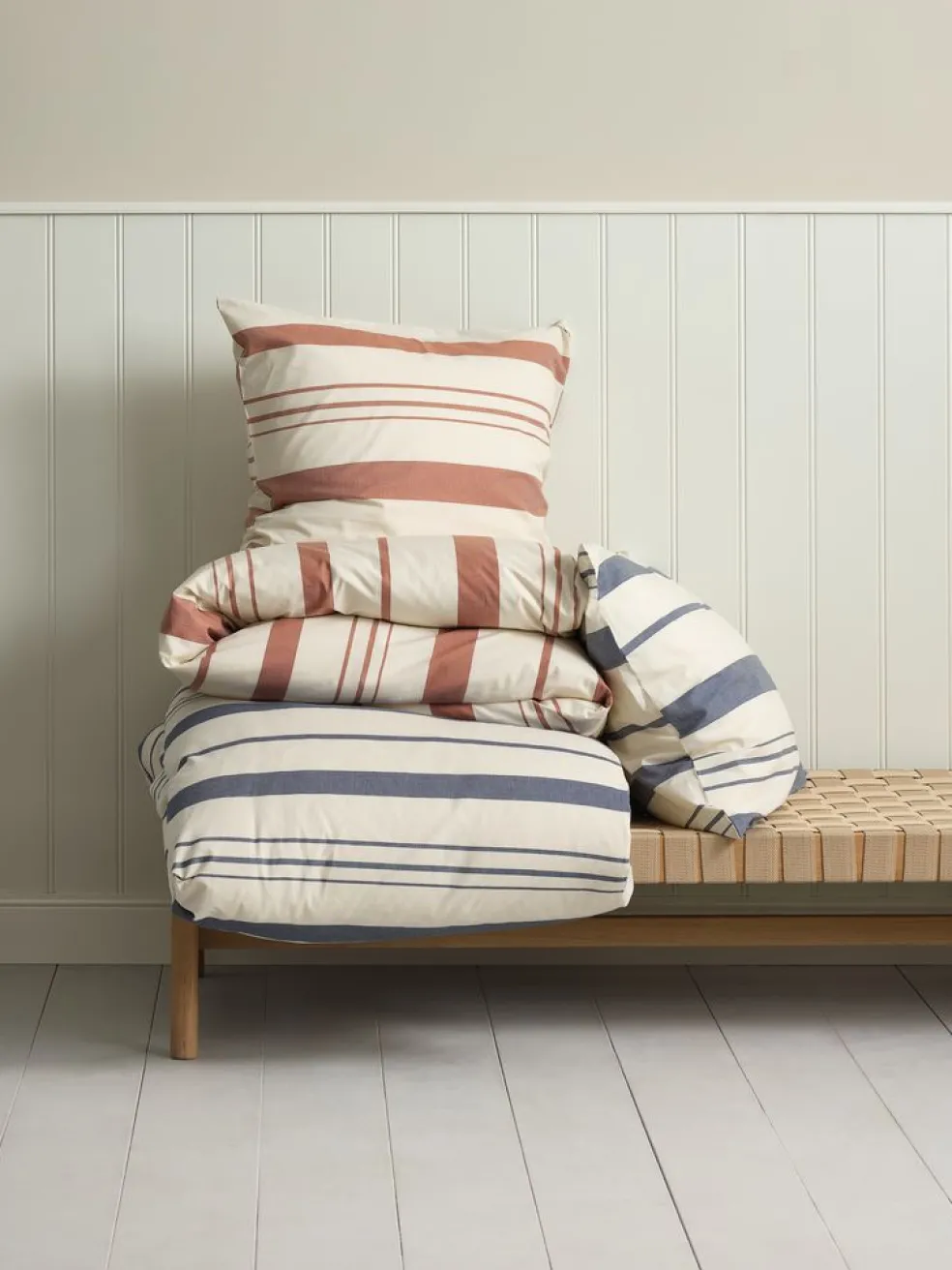 SILJEGoldParure de lit SILJE Fil teint 240x200 marine