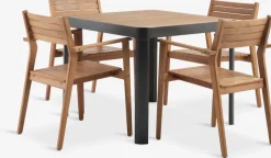 SIRDAL + HAMRASIRDAL L91 table + 4 HAMRA chaises eucalyptus