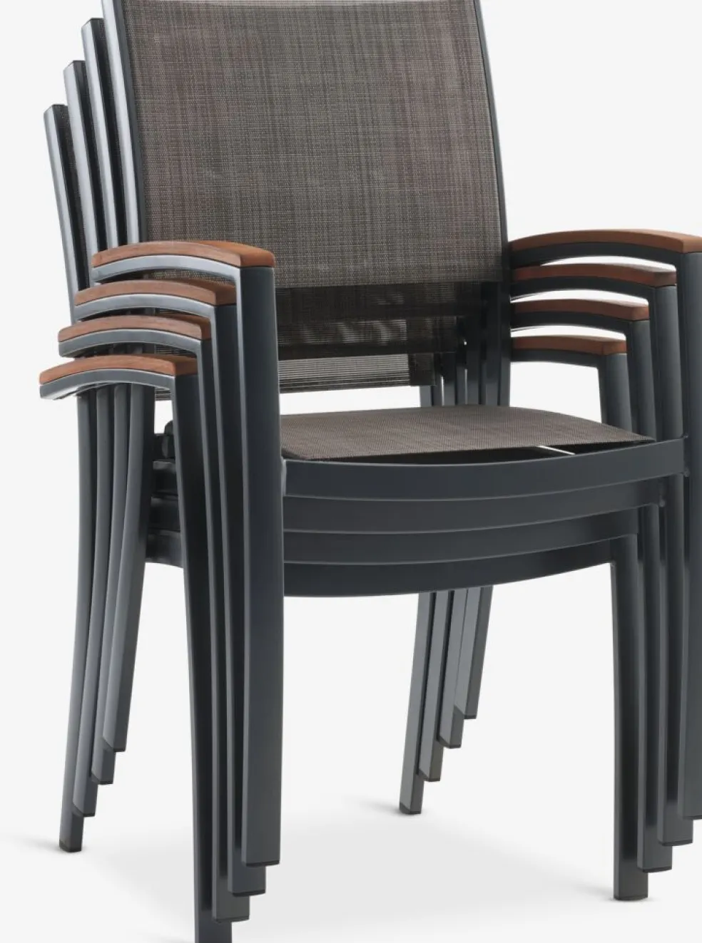 SIRDAL + SIRDALSIRDAL L91 table bois dur + 4 SIRDAL chaises gris