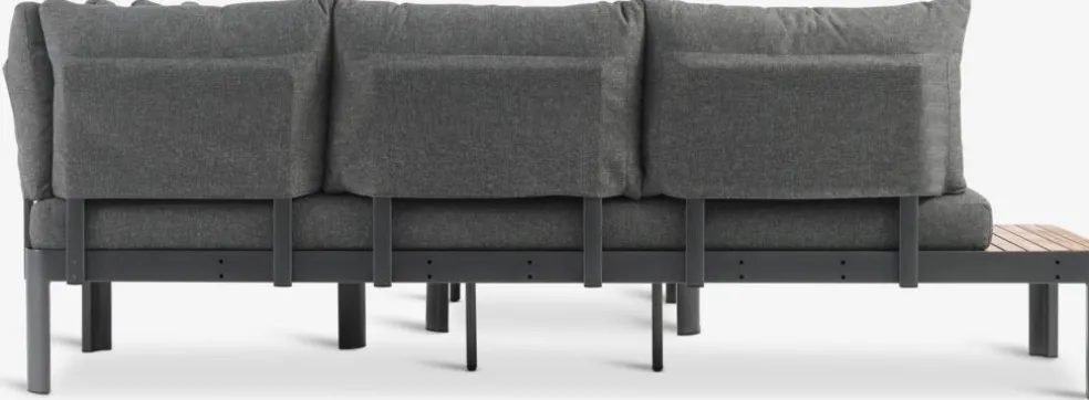 SIRDALEnsemble lounge SIRDAL 5 personnes gris foncé
