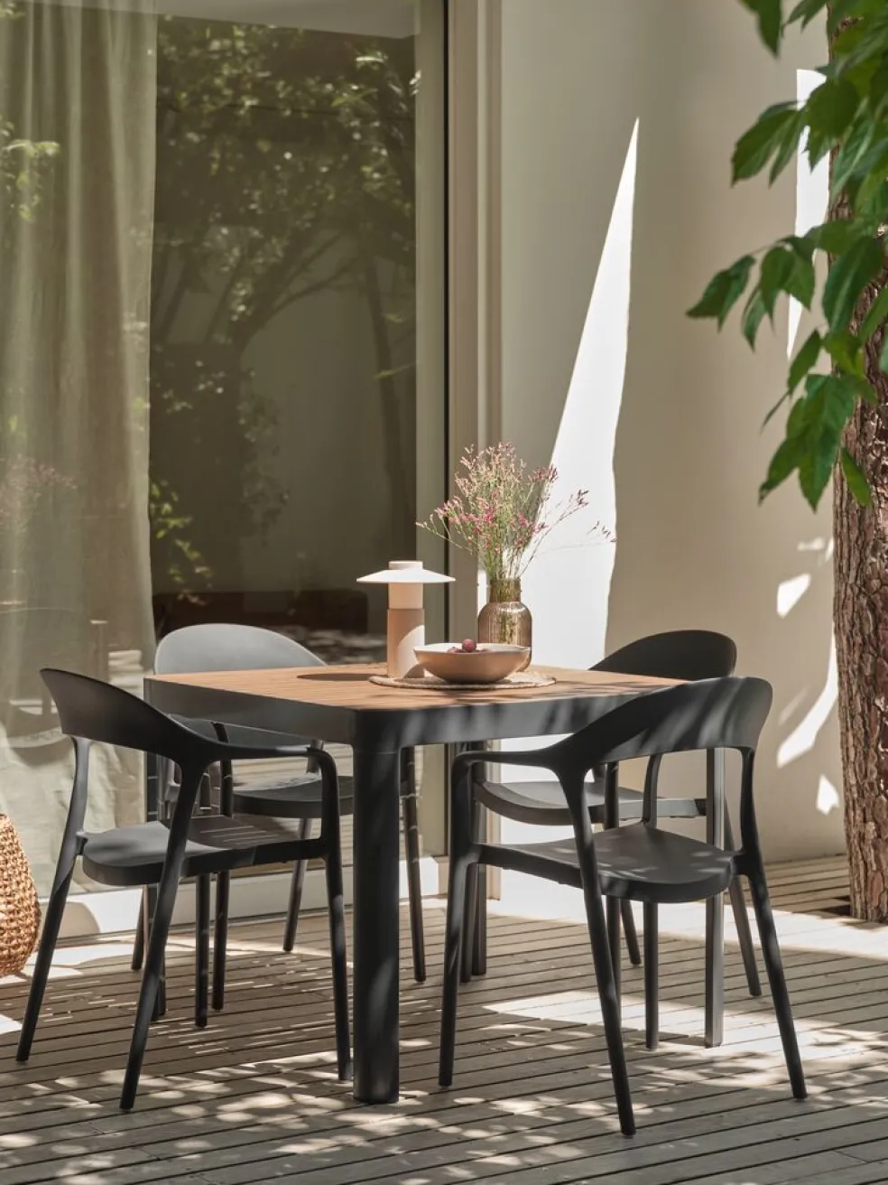 SIRDALTable de jardin SIRDAL l91xL91 eucalyptus