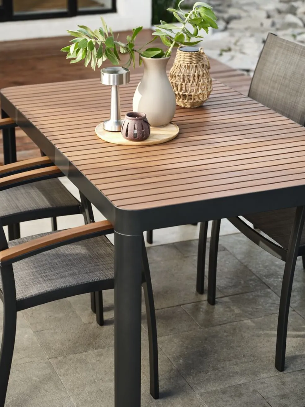 SIRDALTable de jardin SIRDAL l91xL149 eucalyptus