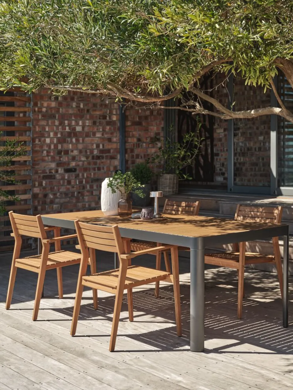 SIRDALTable de jardin SIRDAL l91xL211 eucalyptus